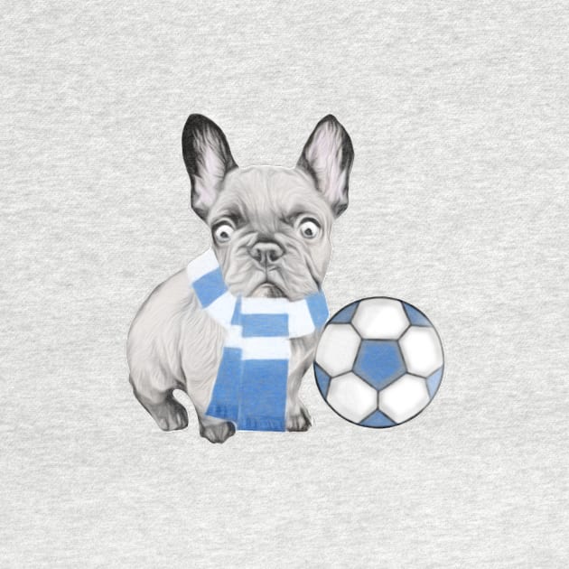 Football Supporting French Bulldog by NikkiBear67